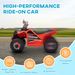 6V Electric Toy Car With Forward Backward, Wear-Resistant Wheels For Ages 18-36 Months, Red_maomaolike.com