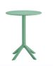 3 Piece Plastic Arm Chair Bistro GRS Premium Ocean Plastic, Green_maomaolike.com