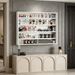 White 5-Tier Display Cabinet, Wall-Mounted Display Case With 2 Glass Doors And Adjustable Shelves_maomaolike.com