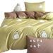 Cartoon Cute 100S Long-staple Cotton Four-piece Set Cat Patch Embroidery Casual Children's Quilt Cover Bedding_maomaolike.com