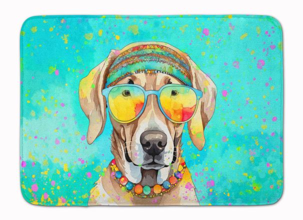 Weimaraner Hippie Dawg Memory Foam Kitchen Mat Machine Washable Anti-Fatigue Mat Cushion Comfort Bath Mat Or Kitchen Rug_maomaolike.com