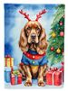 English Cocker Spaniel Christmas Reindeer Garden Flag Mailbox Flag Decorative Yard Flag Banner Outside Patio Artwork Yard Flower Beds, Garden Size, Multicolor_maomaolike.com