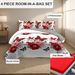 4 Piece Soft All-Season Washed Microfiber Cover Set , Queen/King/Calking Bedding Set With Zipper Closure, Sheet, Pillowcases,Print, Moisture-Wicking, Soft ,Cooling, Breathable, Easy Care_maomaolike.com