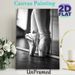 Ballet Pointe Shoes Painting Poster, Monochrome Elegant Dancer's Feet In Pointe Shoes Poster, Graceful Artistic Decor Suitable For Dance Studio_maomaolike.com