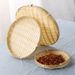 Woven Sun-Drying Tray Steamed Bun Snacks Round Vegetable Washing Storage Household Fruit Basket Handmade Bamboo Products_maomaolike.com