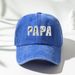 Unisex Hat Embroidery PAPA Fishing Wash Baseball Cap Outdoor sun protection soft hats for men and women_maomaolike.com