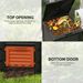 Garden Compost Bin 80 Gallon Outdoor Large Capacity Composter Fast Create Fertile Soil Aerating Box, Orange_maomaolike.com