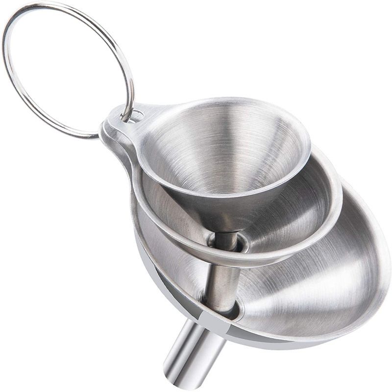 Multifunctional Funnel Three-Piece Set: Small Oil, Vinegar, Wine, Spices And Essential Oils Filling Set – Oil, Vinegar, Wine And Spices Filling_maomaolike.com