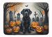 Black Labrador Retriever Spooky Halloween Memory Foam Kitchen Mat Machine Washable Anti-Fatigue Mat Cushion Comfort Bath Mat Or Kitchen Rug_maomaolike.com