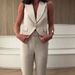 Women's new fashionable temperament simple vest suit long suit pants_maomaolike.com