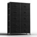 Bedside Table For Bedroom With 10 Fabric Drawers Storage Cabinet Steel Frame Closet For Clothes Storage Display Cabinet_maomaolike.com