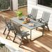 Foldable Patio Chair All-Weather HDPE Outdoor Dining Chair With Armrest For Indoor And Outdoor Settings, Living Room, Balcony, Porch, Patio, Etc_maomaolike.com