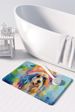 Afghan Hound Hippie Dawg Memory Foam Kitchen Mat Machine Washable Anti-Fatigue Mat Cushion Comfort Bath Mat Or Kitchen Rug_maomaolike.com