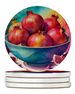 Colorful Pomegranates Large Sandstone Coasters Pack Of 4 Absorbent Round Coasters Decor Gifts For Men Or Women, 4 In, Multicolor_maomaolike.com