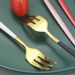 1pc Tea Forks Set Stainless Steel Small Gold Fruit Dessert For Snack Black Salad Mini Cake Fork_maomaolike.com