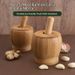 Mortar Household Manual Solid Wood Crusher Bamboo Crushing Paste Tool Medicine Grinding Pestle Garlic Jar Wooden_maomaolike.com
