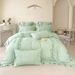 Premium Lace-Trimmed Ins Bedding Set - 1500-2000g High-Quality Polyester, Available In 1.2m-2.0m Sizes (Bed Sheets, Bed Skirts_maomaolike.com