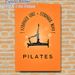 Pilates Themed Painting Poster, Warm Orange Minimalist Pilates Scene Poster, Inspirational "Stronger Core - Stronger Mind" Quote, Ideal For Home Gym_maomaolike.com