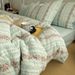 Wholesale INS Korean Retro Floral Four-Piece Pastoral Style Homestay Pure Jacquard Washed Cotton 4-Piece Set_maomaolike.com