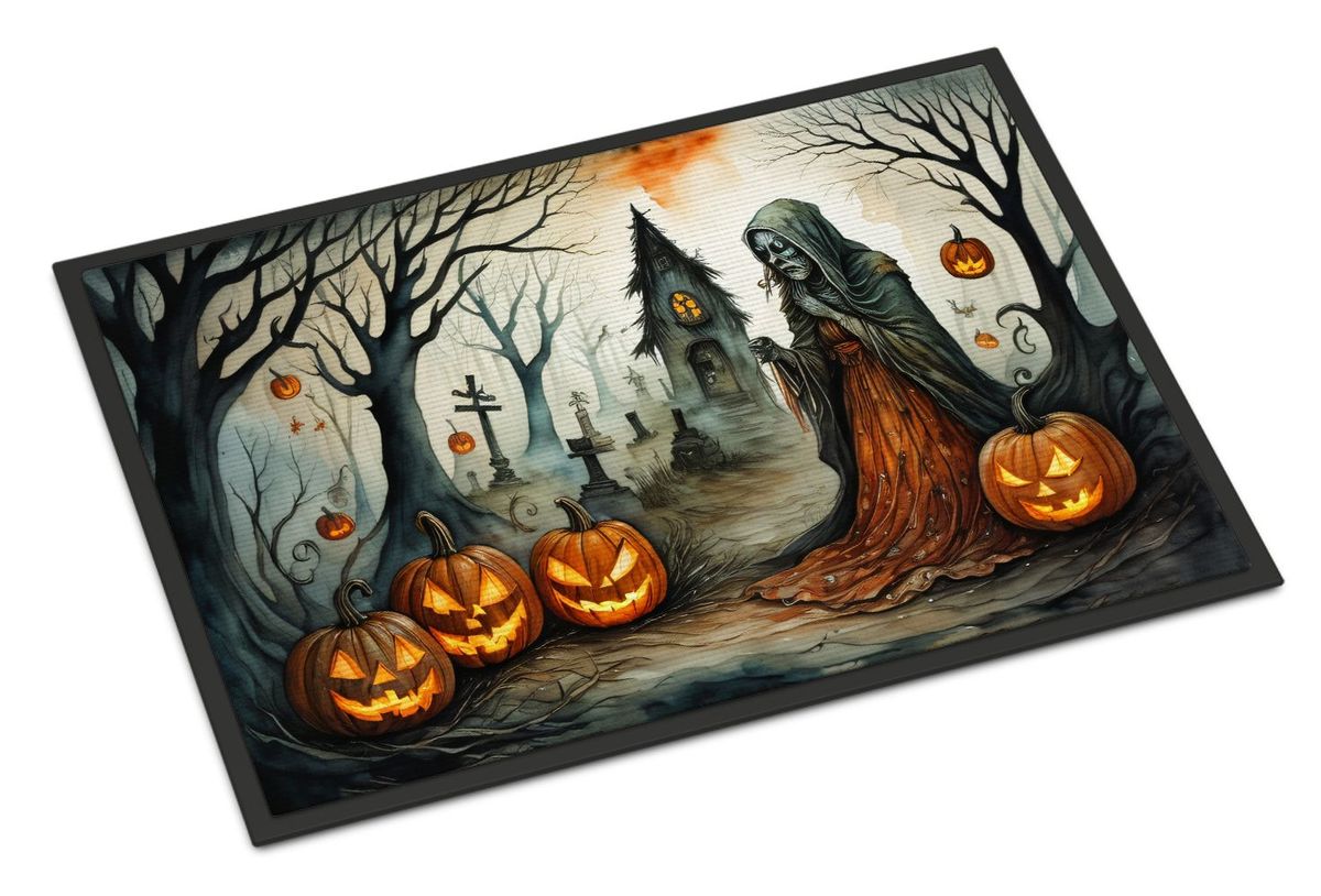 The Weeping Woman Spooky Halloween Doormat Front Door Mat Indoor Outdoor Rugs For Entryway, Non Slip Washable Low Pile, 24H X 36W_maomaolike.com