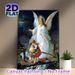 Guardian Angel Themed Painting Poster, Soft-toned Classic Religious Scene Poster, Calming Protective Artwork With Angel Guiding Figures Over A Bridge_maomaolike.com