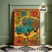 Bohemian Floral Truck Painting Poster, Vibrant Ethnic-style Decorated Truck With Bold Blooming Flowers Poster, Eye-catching Folk Art Design Ideal For_maomaolike.com