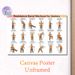 Seniors' Resistance Band Workout Painting Poster, Clear Cartoon-style Exercise Guide Poster, Detailed Gentle Fitness Instructions, Suitable For Home_maomaolike.com