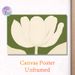 White Tulip Painting Poster, Minimalist Muted-tone Floral Poster, Soft Elegant Botanical Artwork, Ideal For Living Room, Bedroom And Office Decor_maomaolike.com