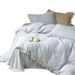 Vintage Original Cotton Gauze Four-Piece Three-Dimensional Double Layer Ruffled Edge Bedding Washable Set_maomaolike.com