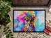 Hippie Animal Cheetah Doormat Front Door Mat Indoor Outdoor Rugs For Entryway, Non Slip Washable Low Pile, 24H X 36W_maomaolike.com