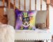 Rat Terrier King Of Mardi Gras Throw Pillow Machine Washable, Indoor Outdoor Decorative Pillow For Couch, Bed Or Patio, 14Hx14W_maomaolike.com