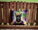 Scottish Terrier King Of Mardi Gras Throw Pillow Machine Washable, Indoor Outdoor Decorative Pillow For Couch, Bed Or Patio, 14Hx14W_maomaolike.com