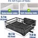 SNTD Dish Drying Rack For Kitchen Counter, 11.8" W X 16.7" L, Black_maomaolike.com