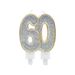 Birthday Candles Cake Numeral Candles Happy Birthday Cake Candles Topper Decoration For Birthday Wedding Anniversary Celebration Supplies (silver,60th)_maomaolike.com