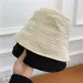 Hot Sale 2024 New Best-selling Sun Hat Fashion Pleated Bubble Plaid Ladies Fisherman Hats Breathable All-match Show Face Small_maomaolike.com