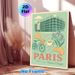Paris Themed Painting Poster, Retro Soft-toned Paris Lifestyle Elements Poster, French-inspired Decor To Add Cozy Ambiance For Living Room, Dining_maomaolike.com