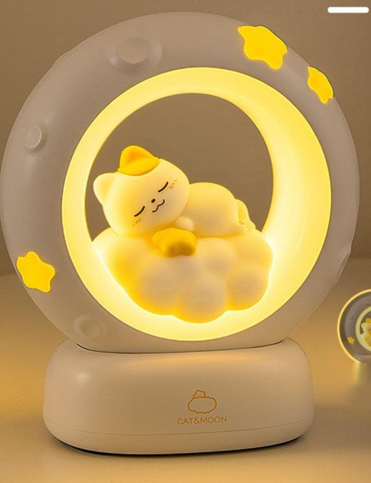 Creative And Cute Ambient Light, Birthday Gift For Girls, Internet-famous Decoration, Starry Moon Night Light With_maomaolike.com
