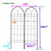 2 Pack Metal Garden Trellis 78.7" X 19.7" Rustproof Trellis For Climbing Plants Outdoor Flower Support Black_maomaolike.com