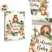 Woodland Animals Welcome Baby Painting Poster, Watercolor Whimsical Forest Creatures Poster, Warm Welcoming Decor Ideal For Baby Shower, Home Wall_maomaolike.com