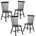 Black Spindle Back Wooden Chairs, Windsor Dining Chair Set Of 4 For Kitchen And Dining Room_maomaolike.com