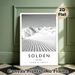 Solden Austria Ski Slope Painting Poster, Monochrome Minimalist Snowy Mountain Ski Trail Poster, Sleek Tranquil Landscape Decor Ideal For Living Room_maomaolike.com