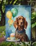 Irish Setter Happy Birthday Garden Flag Mailbox Flag Decorative Yard Flag Banner Outside Patio Artwork Yard Flower Beds, Garden Size, Multicolor_maomaolike.com