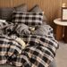 Wholesale INS American Retro Plaid Soft Double Layer Yarn All-Cotton 4-Piece Nordic Style Simple Pure Cotton Four-Piece Set_maomaolike.com