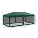 Outsunny 10' X 20' Party Tent, Outdoor Wedding Canopy & Gazebo With 6 Removable Sidewalls, Shade Shelter For Events, BBQs, Green_maomaolike.com