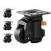 Heavy Duty Leveling Casters 4-Pack | 1000kg/2200LB Capacity With 2.5" Wheels | Precision 360° Swivel & Reinforced Handle For Workbench, Machinery, Industrial Equipment | Floor Protection & Noise-Free_maomaolike.com