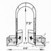 Metal Garden Arch Garden Arbor Trellis Climbing Plants Support Arch Outdoor Arch Wedding Arch Party Events Archway Black_maomaolike.com