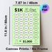 $1K 30 Days Savings Challenge Painting Poster, Light Green Minimalist Savings Tracker Poster, Practical Tool To Plan And Track Savings, Ideal For Home_maomaolike.com