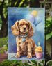 Cocker Spaniel Happy Birthday Garden Flag Mailbox Flag Decorative Yard Flag Banner Outside Patio Artwork Yard Flower Beds, Garden Size, Multicolor_maomaolike.com