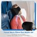 2 In 1 Travel Cotton Comfortable Neck Headrest With Eye Mask And Storage Bag 360° Support Airplane Pillow For Travelling_maomaolike.com