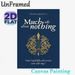 Shakespeare's Much Ado About Nothing Painting Poster, Vintage Dark Blue With Golden Ornate Fountain Pen Design Poster, Elegant Literary Quote Decor_maomaolike.com